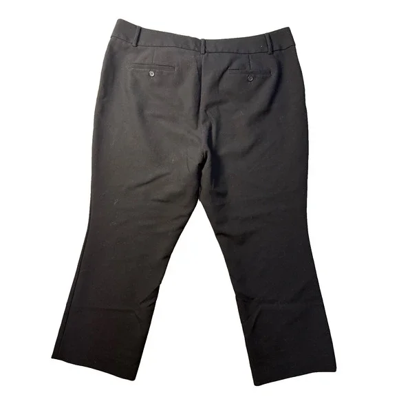 Loft Plus Marisa Black Dress Ankle Pants Trouser Size 20 Flat Front - Picture 2 of 7